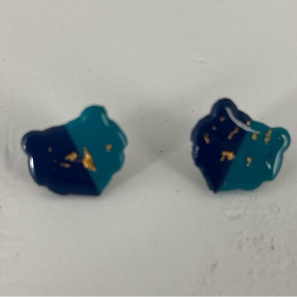 Blue and Teal earrings